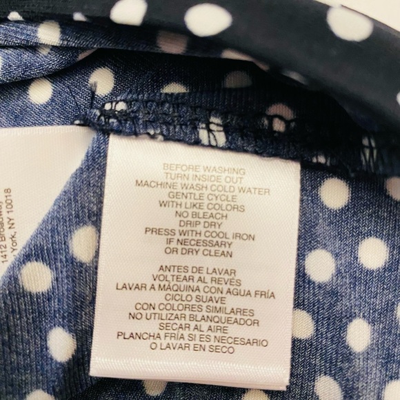 Anne Klein NWT Women’s Black and White Polka Dot Blouse - Picture 6 of 9